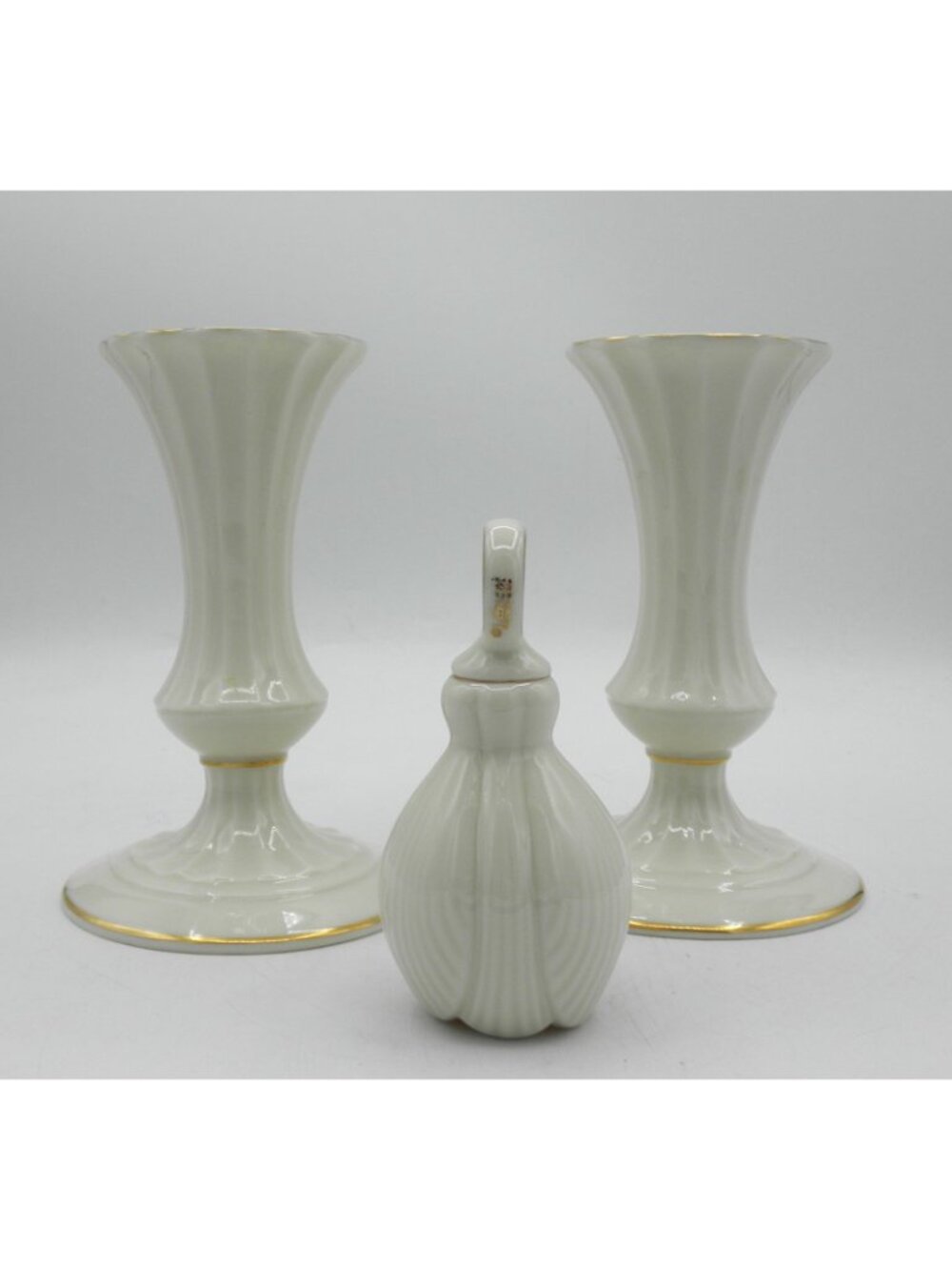 Set of Classic Collection by Lenox 5-1/2 inch Candlestick Holders w/Snuffer - Picture 2 of 9